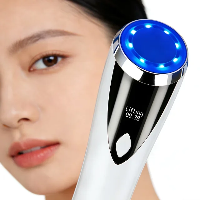 

2026 Hot Portable Handheld Facial Beauty Device Red & Blue Light Face Lift Skin Tightening