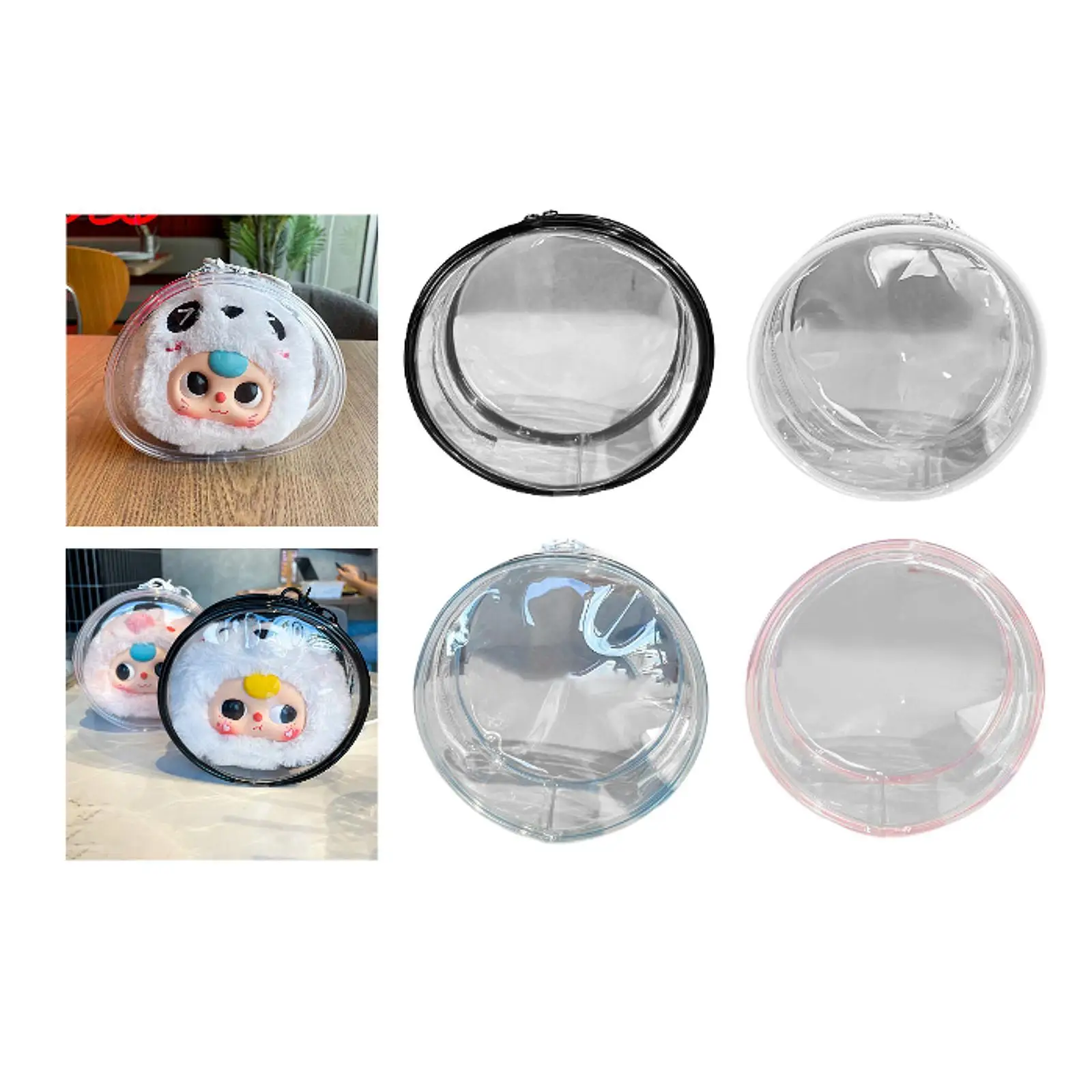 

Figure Display Organizer Bag for Doll Collectors with Zipper