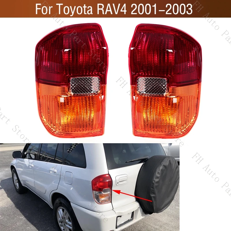 

For Toyota RAV4 RAV 4 2001 2002 2003 Car Rear Bumper Tail Light Brake Stop Reverse Lamp Taillight Taillamp Cover Without Bulb