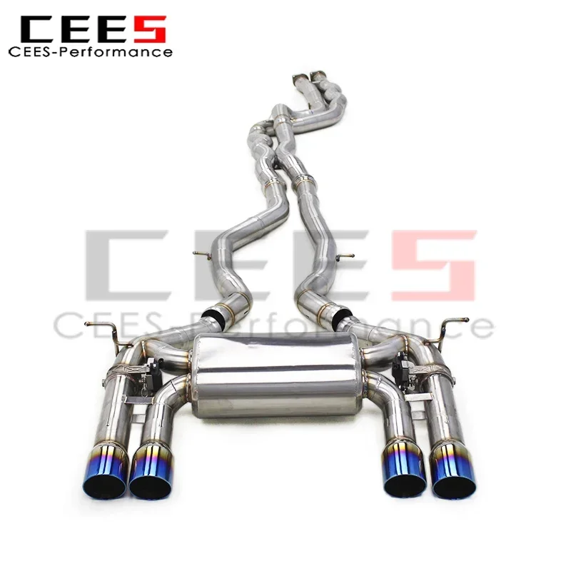 cees Valvetronic Catback Exhaust Pipes for BMW M3/M4 F80/F82 3.0T 2014-2019 Stainless Steel Equal Length Mid Pipe Muffler System