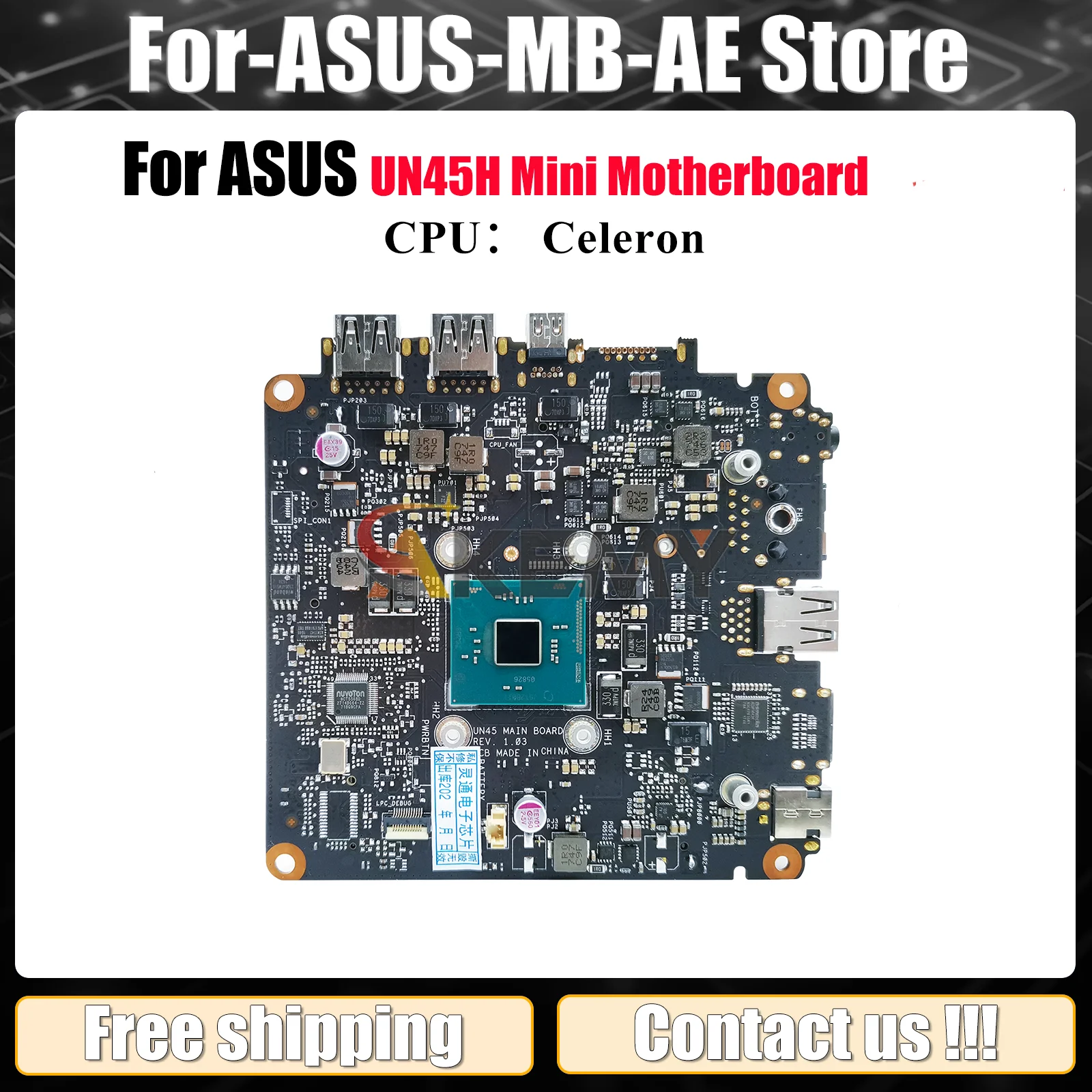 

UN45H Laptop Motherboard For ASUS ZenBook UX21A UX21A Notebook Mainboard With Celeron CPU 100% tests OK fast shipping stk