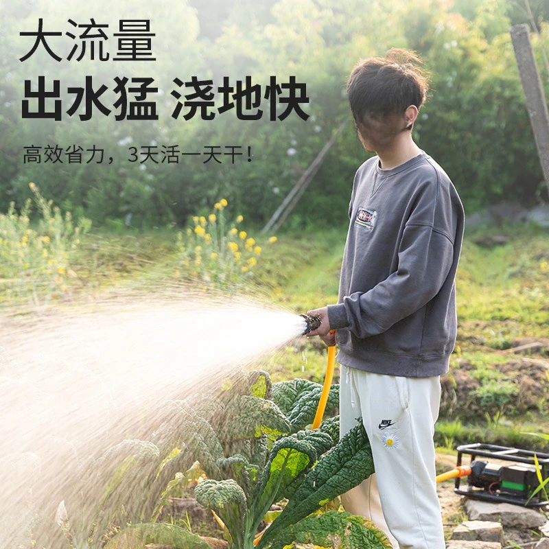 Rechargeable Large-flow Outdoor Well Water Watering Ground Watering Vegetable Artifact Fruit Tree Farmland Irrigation Pump
