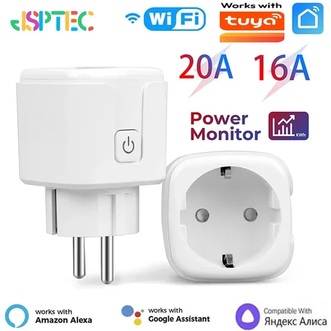 Tuya Smart Socket EU16A/20A Wifi Smart Plug With Power Monitoring Smart Life…