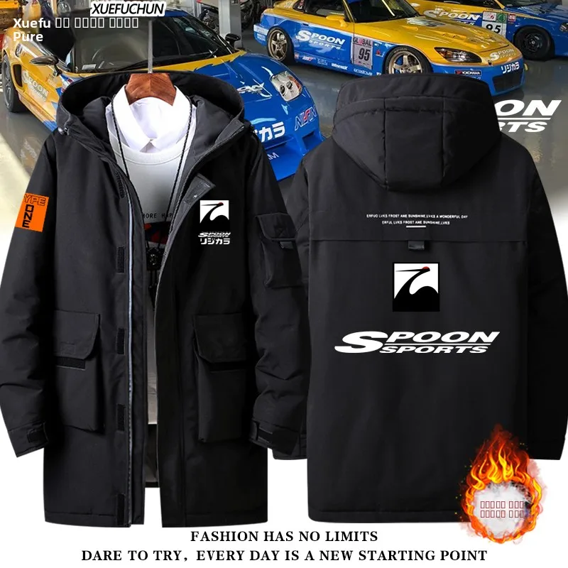 

Мужская пуховая куртка Feifei Crane: новая модель, осенне-зимняя, теплая, утолщенная, из полиэфирного волокна, с длинными рукавами, на молнии