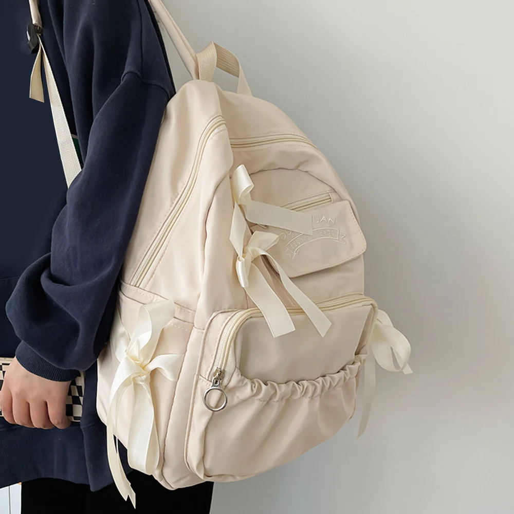 Fashion Korean Backpack Student Backpacks Preppy Style Solid Color Macaron Cute Little Fresh Backpack For School Children