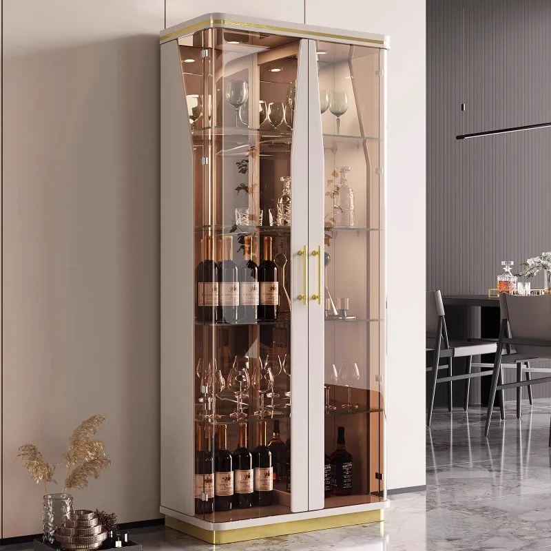 خزانة عرض مع خزانة باب زجاجي ملحقات ويسكي Drankkast الأثاث النبيذ بار مع محطة بار كوكتيل الثلاجة #4