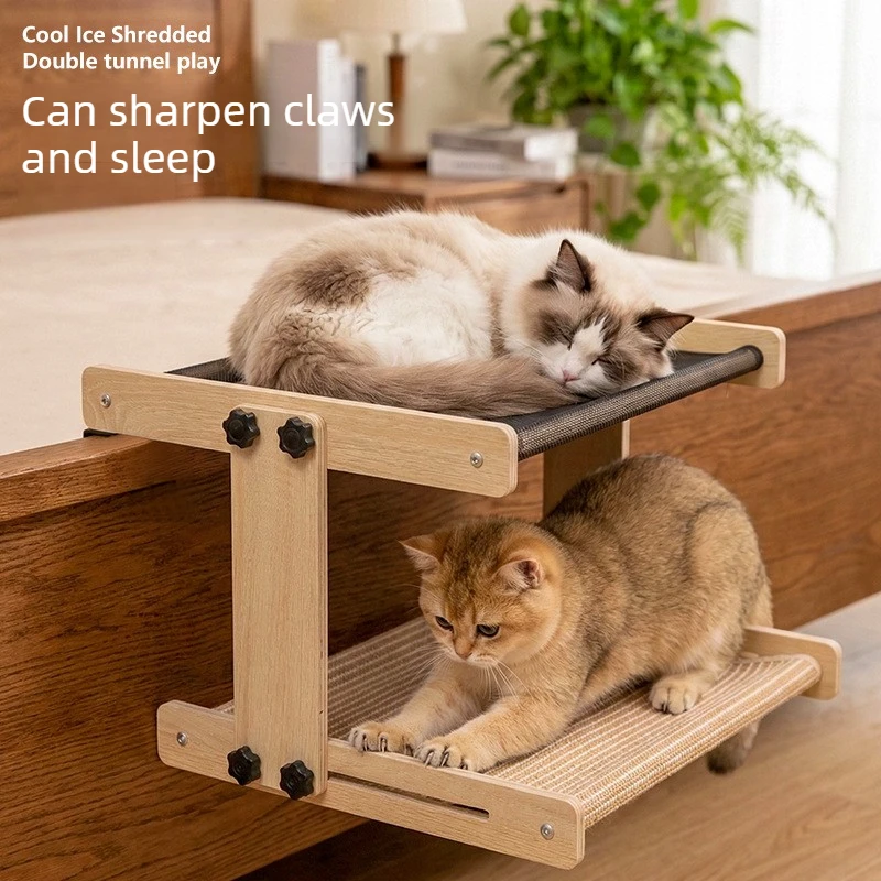 Cat Paw Board Cat House Mat Pet Bed Cat Bed House Nest Mat Cattery Bed Hangings Wood Sisal Does Not Shed Fibers Protects Sofa