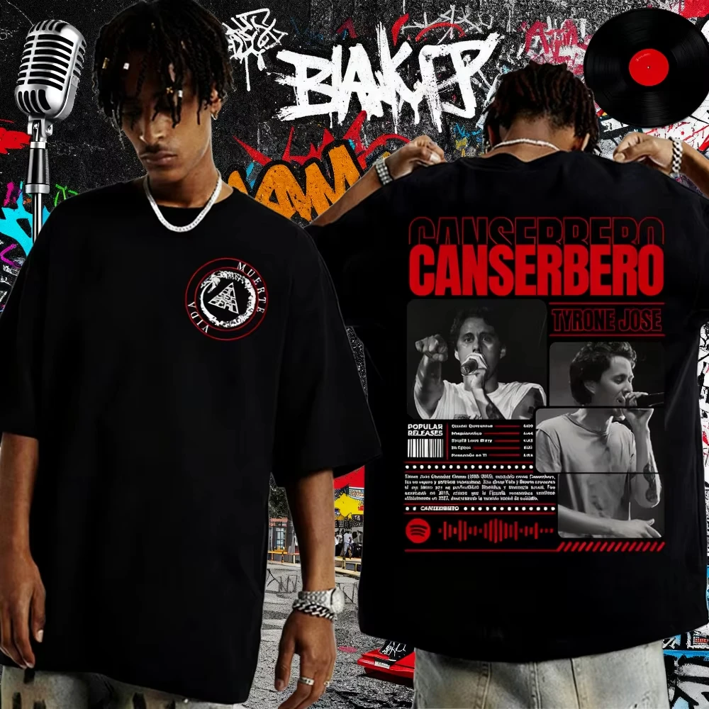 تي شيرت Canserbero الصيفي لعام 2025، ما تحتاج إلى تي شيرت Love Muerte، تي شيرت قطني كاجوال، وقميص فضفاض عصري