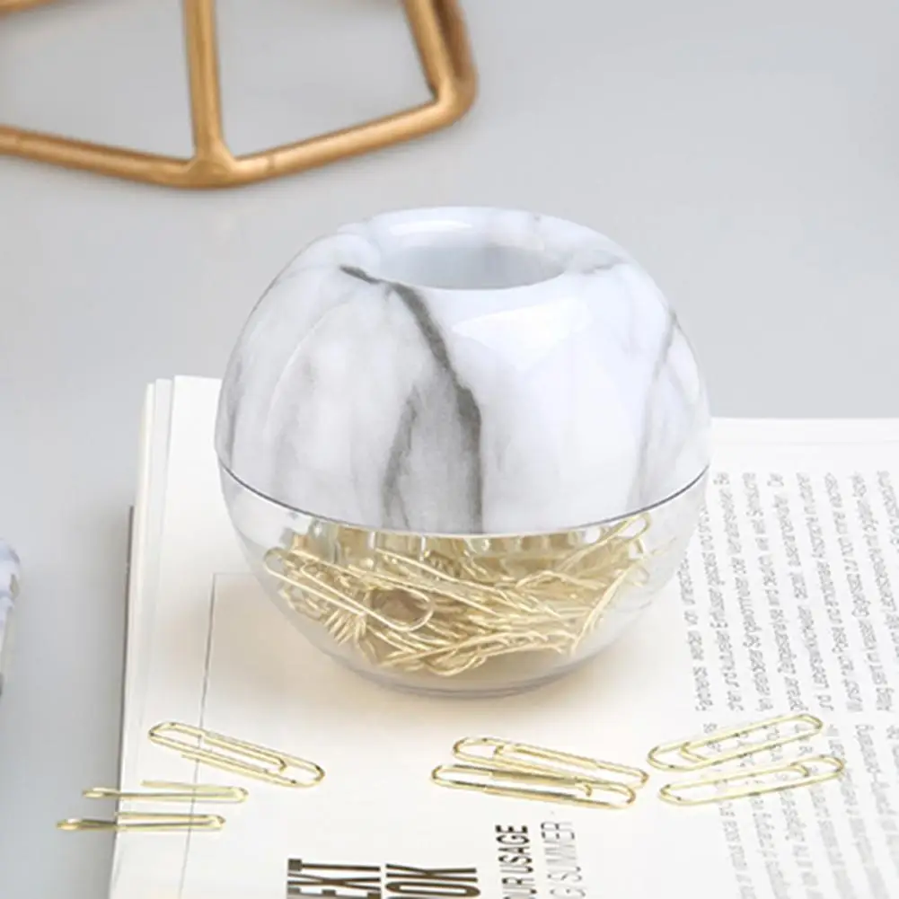 磁気ペーパークリップホルダー、スタイリッシュなペーパークリップディスペンサー、ラウンドデスクトップオーガナイザー、事務用品、100クリップ