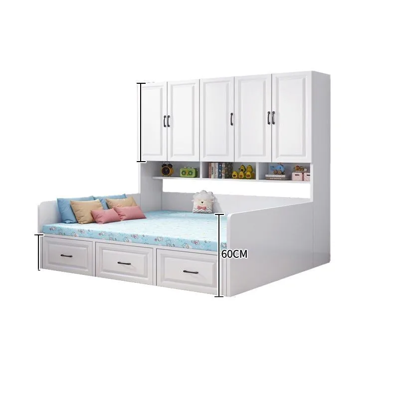 

Solid wood tatami wardrobe bed small apartment bed