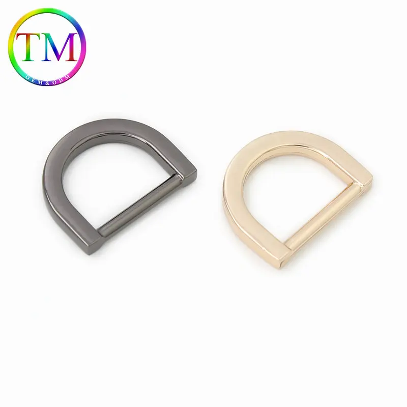 10-50Pcs Top Quality Metal Flat D Ring Clasps Bag Strap Pressure Casting Connector Buckles Handbag Hardware Accessoriess