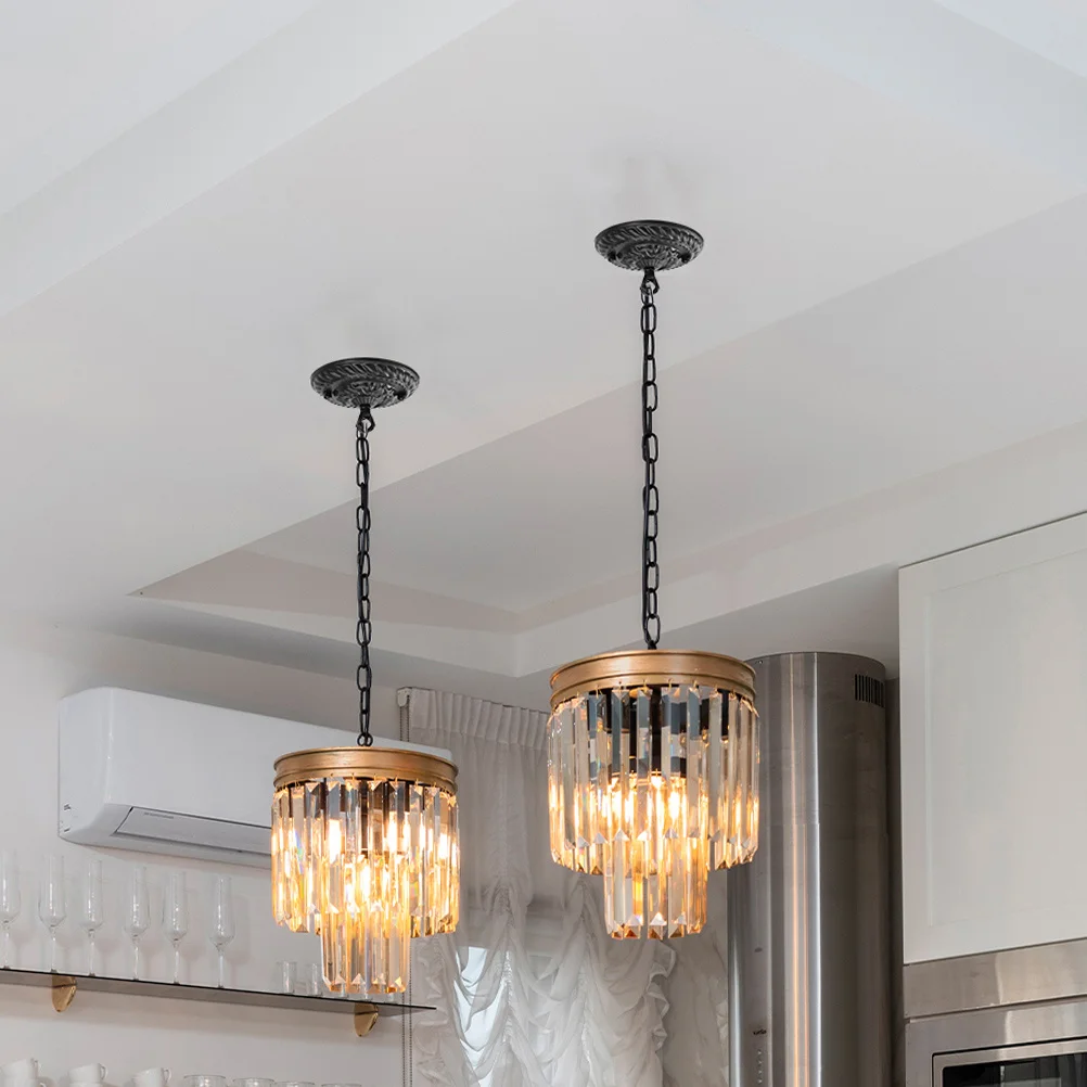 

2 set Vintage Ceiling Light Canopy With Hook Metal Pendant Light Plate Chandelier Cover For Home Lighting Fixture Parts