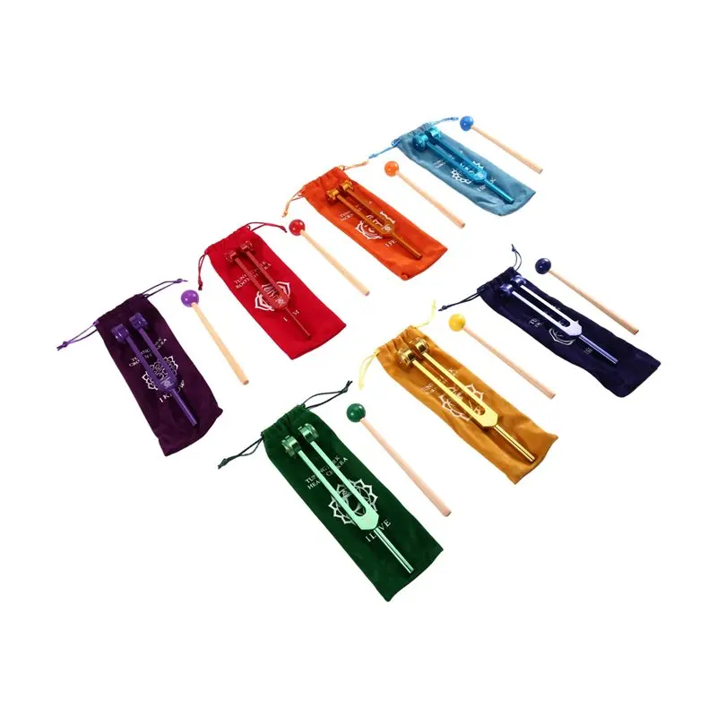 For Healing 7 Chakra Tuning Forks Set For Meditation, Yoga Sound For Healing, Frequency Therapy - view 4
