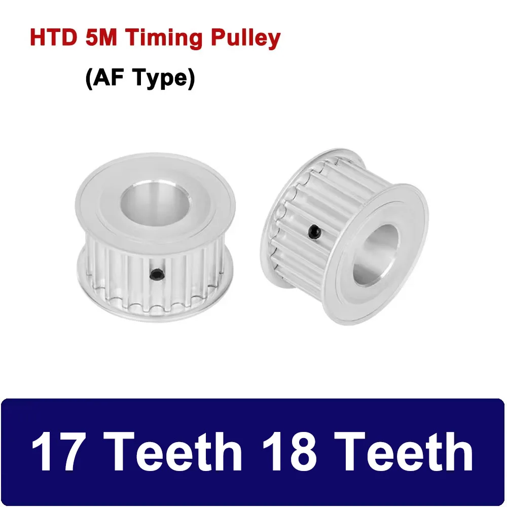 1PCS HTD 5M Timing Pulley 17 Teeth 18 Teeth Synchronous Belt Wheel Width 11/16/21/27/31/41mm Bore 5mm-15mm Transmission Parts