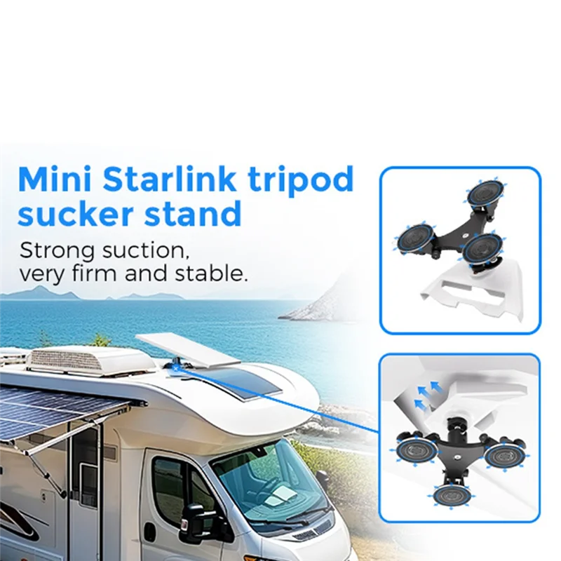 B44C Suction Cup Holder And Adjustable Angle Head Adapter Bracket For Starlink Mini Suitable For Rvs Cars Yacht Roofs