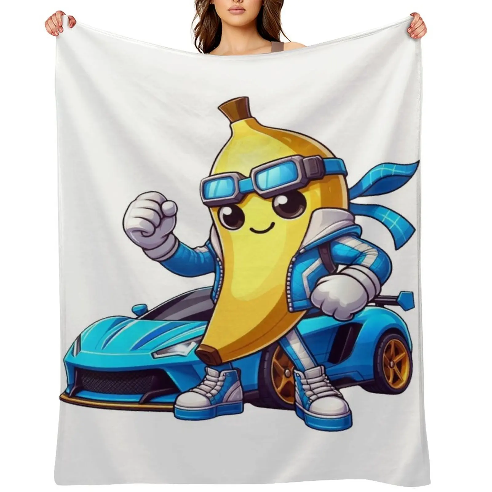 

Peely Throw Blanket For Decorative Sofa Hairys manga Flannel Fabric Blankets