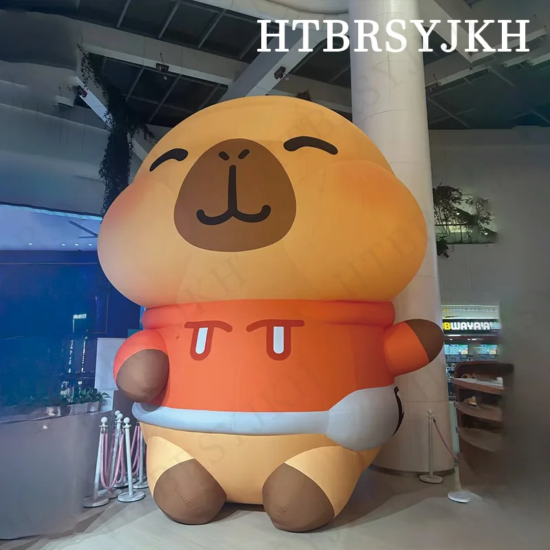 Giant Inflatable Capybara Model With Blowers Outdoor Square Shopping Mall Commercial Event Decoration Display Props