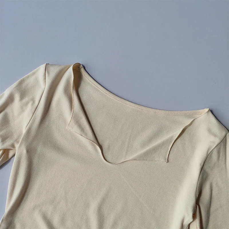 Sport-Top für Damen, Herbst, schmale Passform, kleiner V-Ausschnitt, schnelltrocknend, Yoga-Kleidung, Lauf-, Fitness-, Pilates-Langarmshirt, Oberbekleidung, T-Shirts – Detail 13