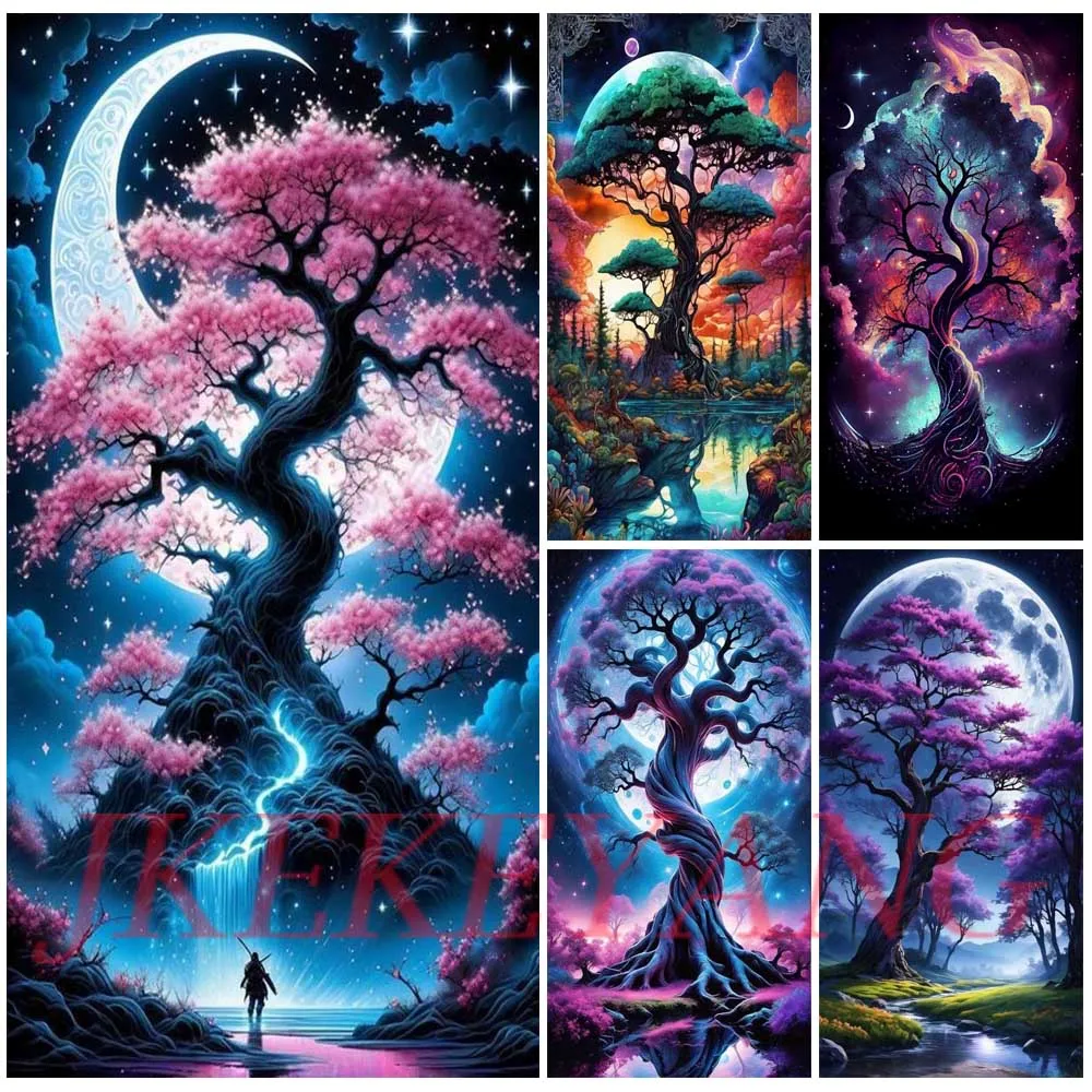 Full Square/Round Drill 5D DIY Diamond Painting Fantastic Tree of Life Picture Diamond Embroidery Cross Stitch Home Decor