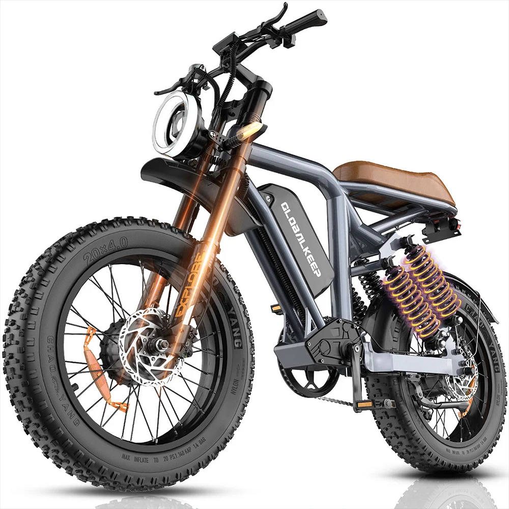 Hot sale All-terrain 48V 500W 15 Ah 45 km /h Super Shock Absorption Electric Mountain Bike 20 * 4 Tire Electric Bicycle Ebike