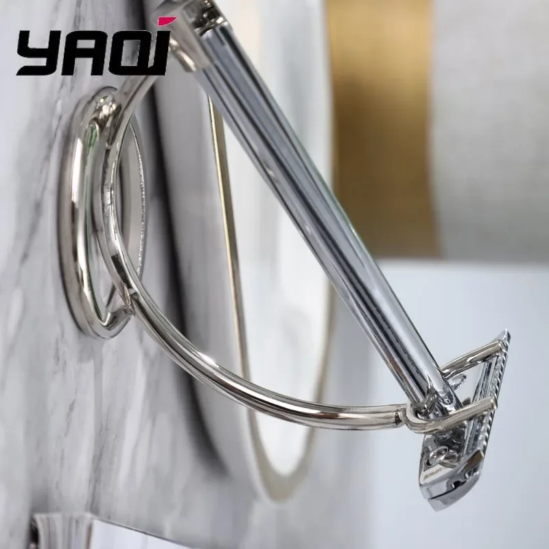 YAQI Chrome Color Mens Safety Razor Stand Holder for Straight Razors - Bathroom Accessory