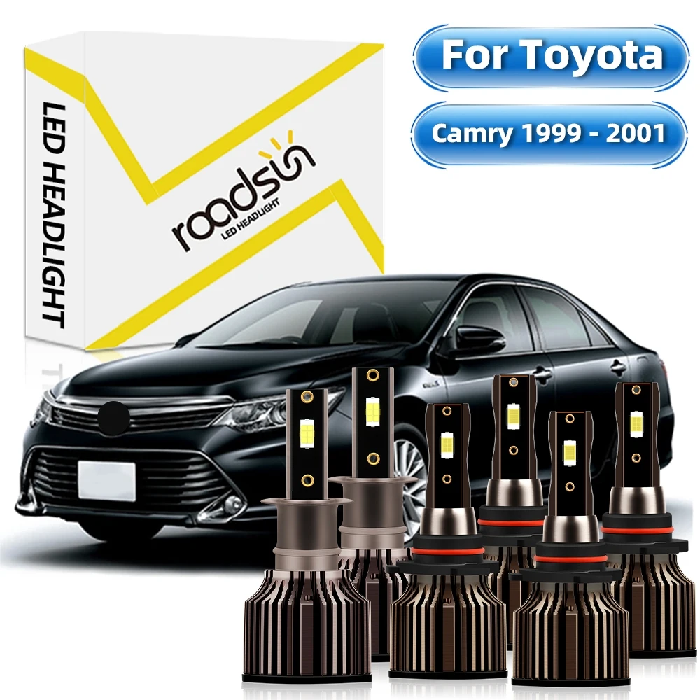 【For Toyota Camry 1999-2001】LED Bulb 9005/HB3 H7 Hi/Lo Beam 9006/HB4 Fog LED 6000K White 25000LM 400% Super Bright Plug And Play