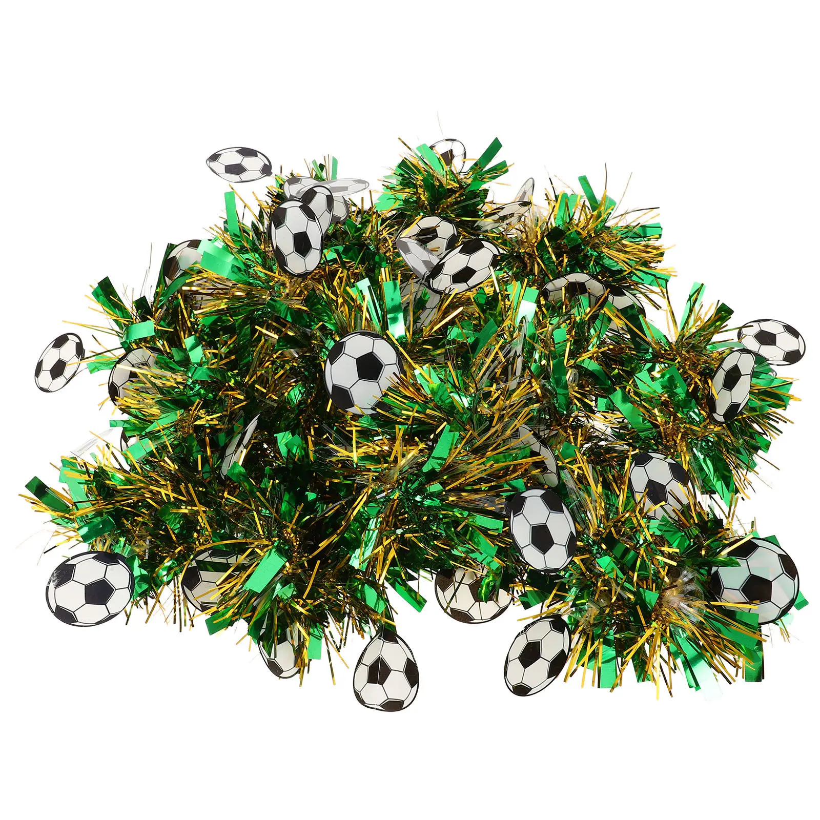 16Pcs Green Soccer Tinsel Wristbands Cheer Bracelets Football Team Day Accessories Soccer Party Favors