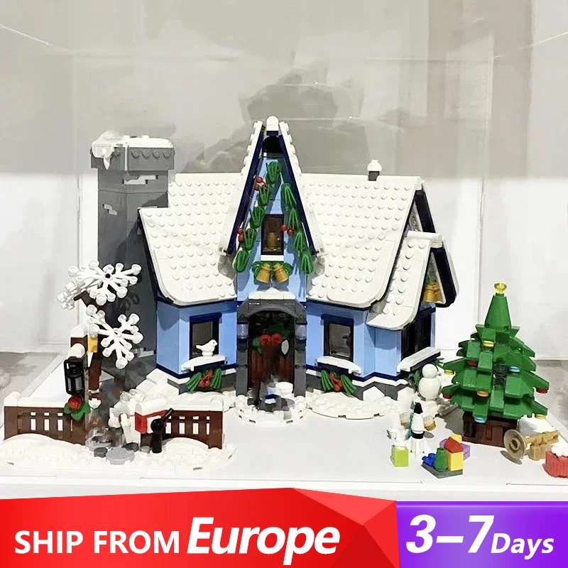 Christmas Day MOC 10293 Winter Village Santa's Visit House Model 21445PCS Building Blocks Brick Puzzle Toys Kids Christmas Gift