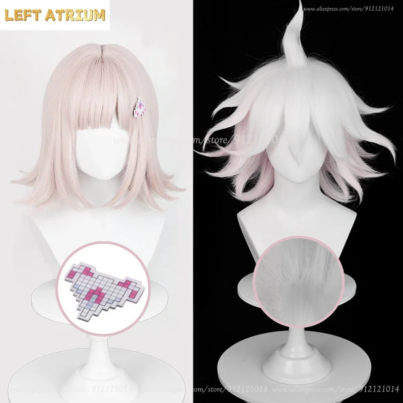 Perruque de Cosplay Anime Nanami ChiaKi Nagito Komaeda, cheveux synthétiques résistants, pour homme et femme, perruques de Cosplay Anime pour Halloween, en stock