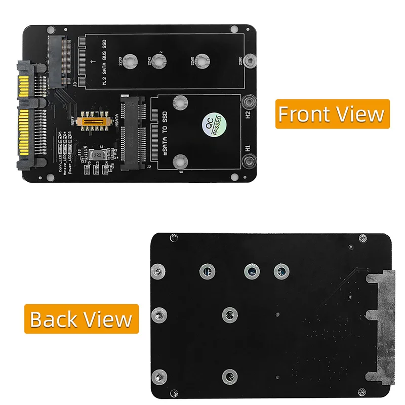 M2/mSATA to SATA Adapter 2in1 M.2 SATA Key B SSD / mSATA SSD to SATA3.0 6G 2.5