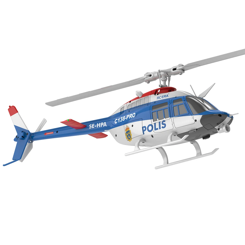 RC ERA C138 PRO Motore Brushless Campana 206 2.4G 6CH Localizzazione del flusso ottico giroscopico a 6 assi Scala 1:33 Elicottero RC Flybarless