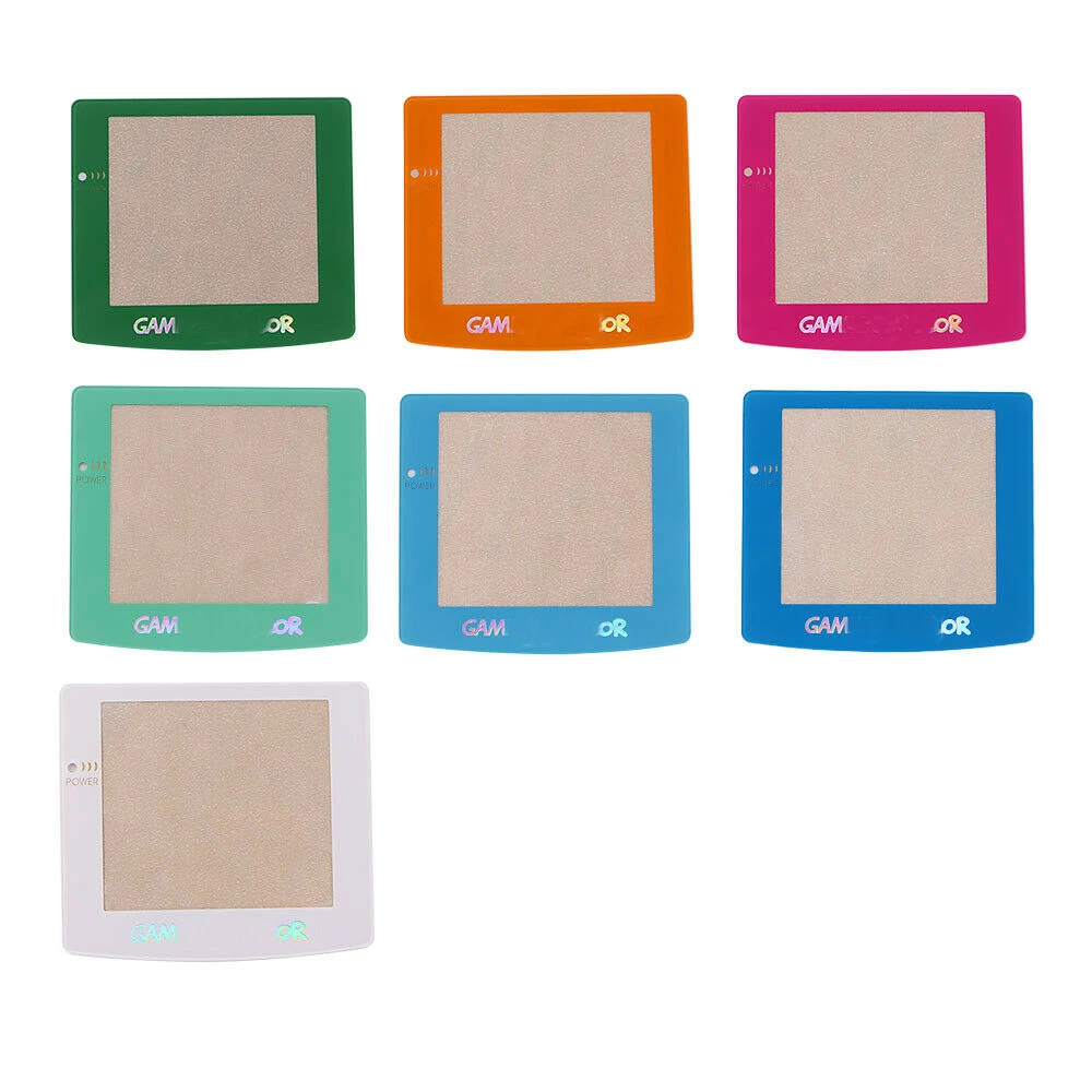 7 Colors Flash Letter Q5 Screen Glass Lens Screen Protector For Game Boy Color GBC Q5 Screen