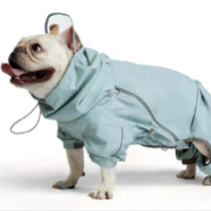 High Quality Waterproof Dog Raincoat Lightweight custom Adjustable Windproof Anti-fouling Pet Raincoat With Poncho Hood