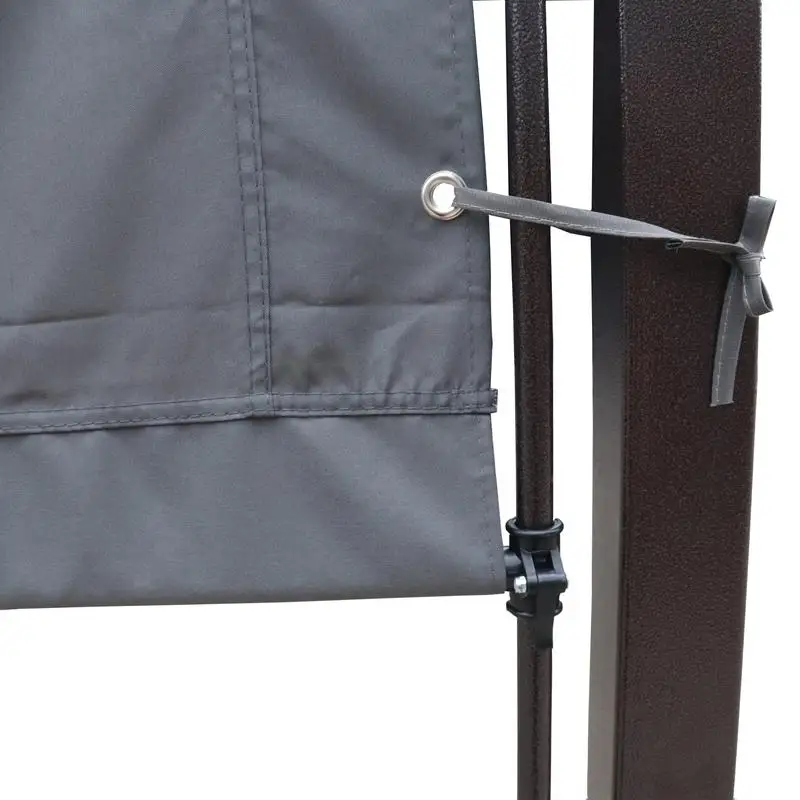 Universal Canopy Cover Replacement for 12x9 Ft Curved Pergola - Grey Shade Replacement for Outdoor Structure