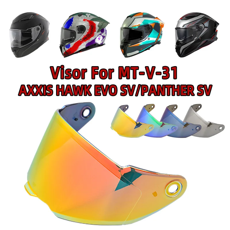 Visor For MT-V-31 AXXIS HAWK EVO SV PANTHER SV Helmet Anti-UV Anti-Fog Scratch Resistant High Clarity Lens Casco Moto Accesorios