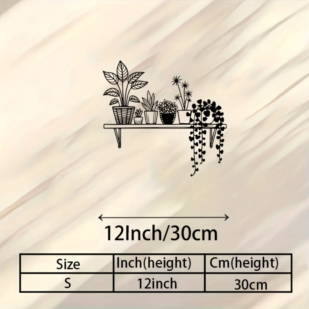 1pc Modern Metal Wall Art Plant Flower Decor, Weatherproof Indoor Outdoor Aluminum Mural for Home Patio Holiday Gift