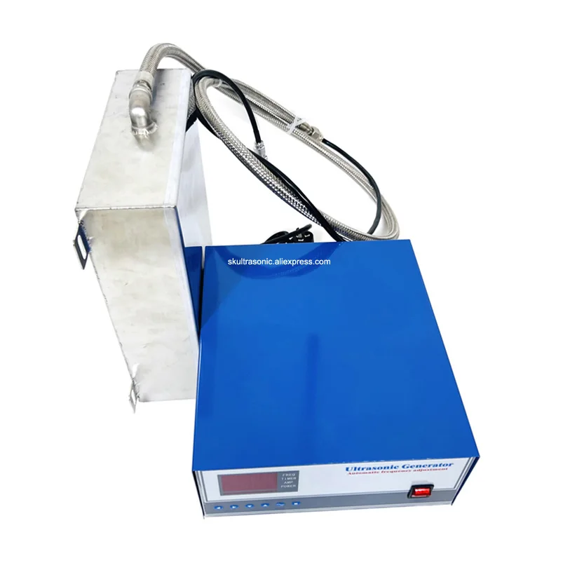 100KHz High Frequency Submersible Ultrasonic Transducer Box 1000W Input Ultrasonic Cleaner Vibrating Plate Box