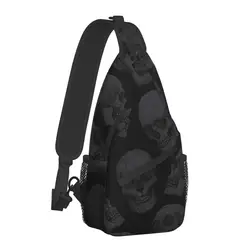 ossa scheletro anime borsa a tracolla sport teschi borsa petto Unisex donna uomo moda spalla zaini viaggio