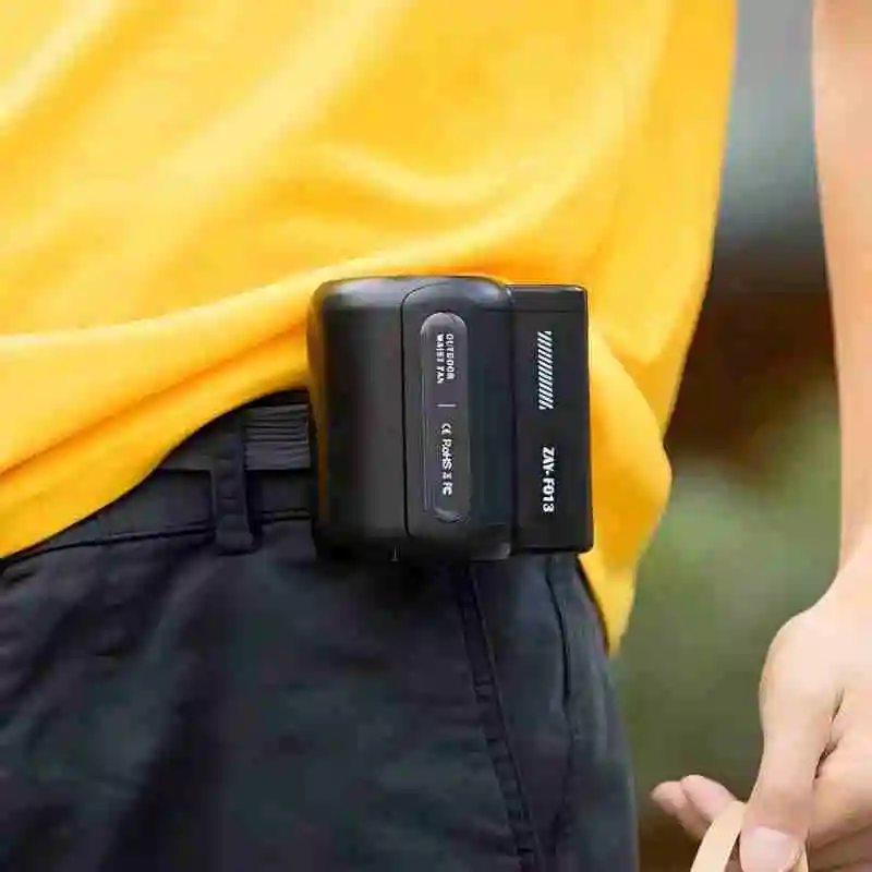 

Portable waist-mounted fan with USB charging function - Portable outdoor lighting with charging and cooling function
