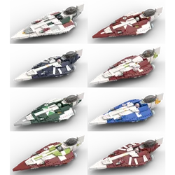 NEW 300+PCS MOC Building block 75362 shuttle spaceship T-6 Birthday gift for children Frigate series Starfighters Bundle