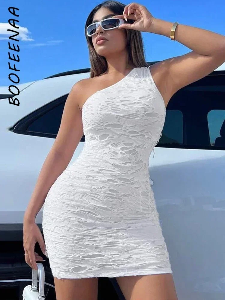 BOOFEENAA Distressed Bodycon Dress: The Ultimate Party Wear Club Dress for Nightlife Edge BOOFEENAA Distressed Bodycon Dress: The Ultimate Party Wear Club Dress for Nightlife Edge