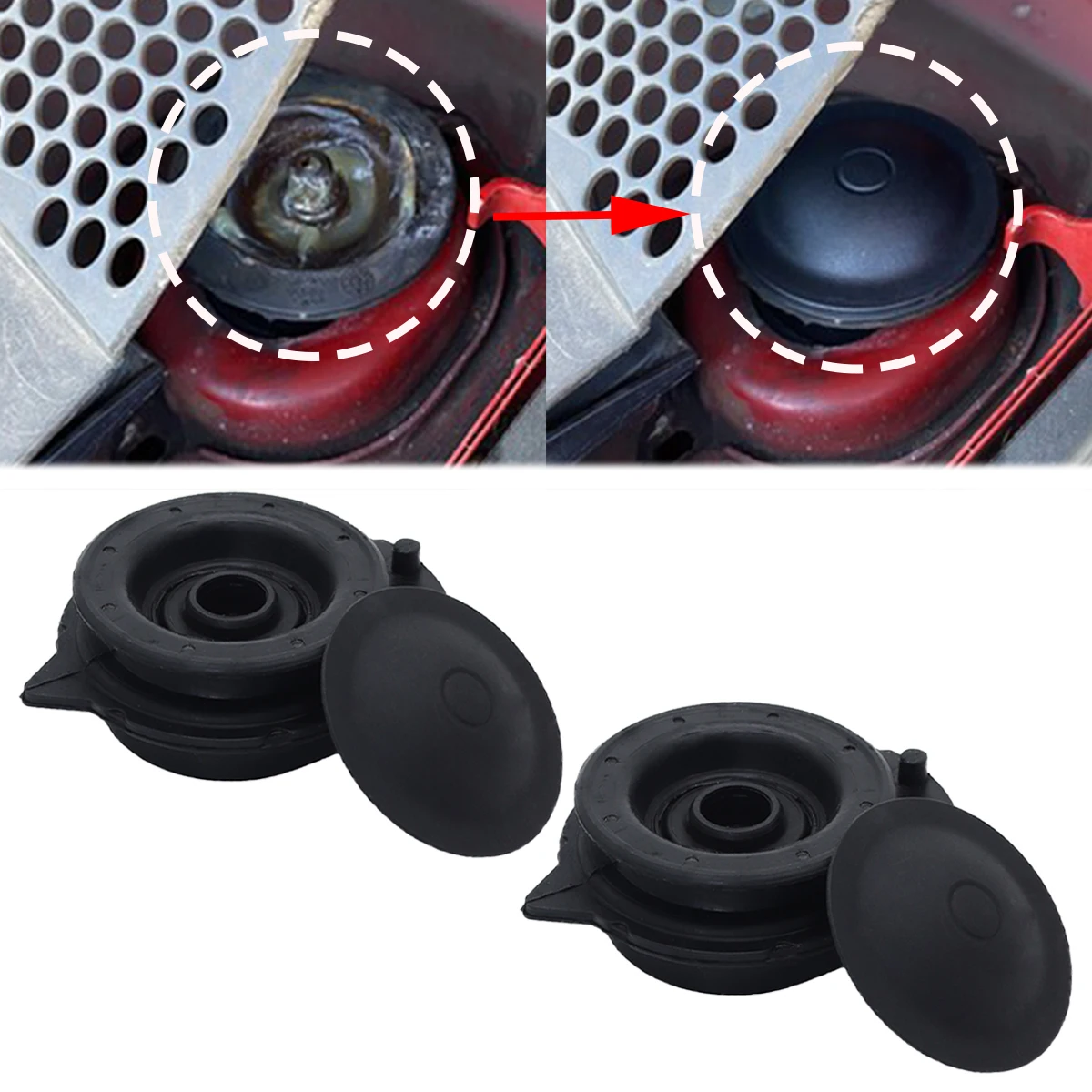 2Set Front Suspension Strut Top Mounting Kit Shock Absorption For Fiat 500 Panda Ford KA Lancia Ypsilon Musa 46746544 Waterproof