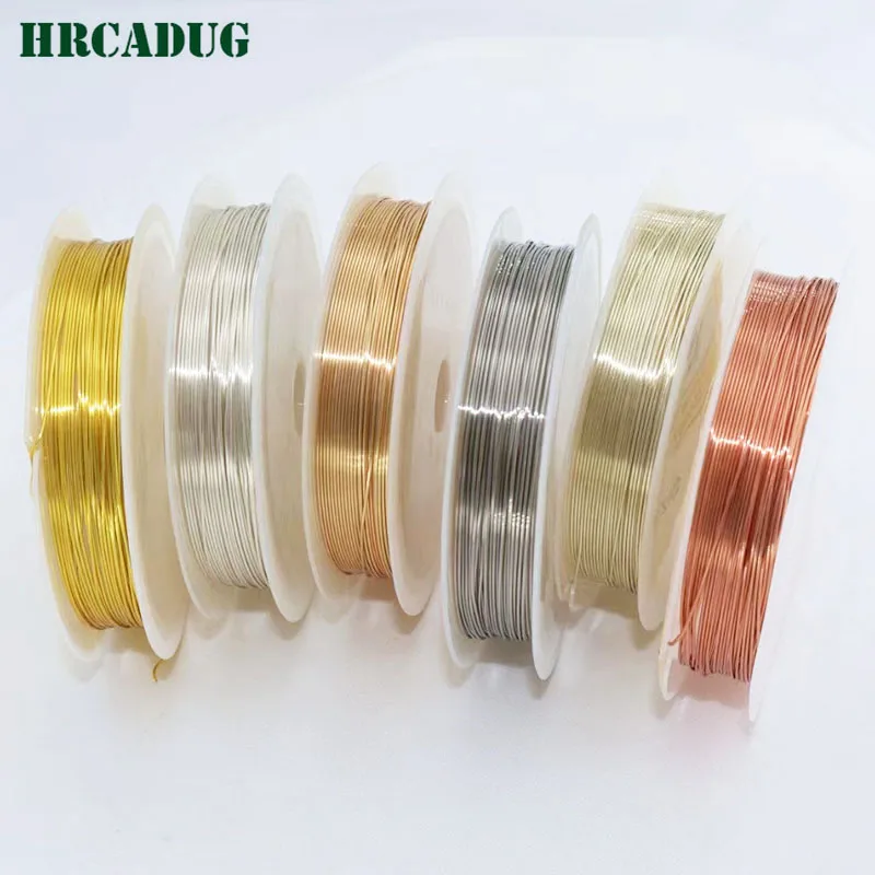 

Wire For Jewelry Making Materials 14K Gold/Rhodium Plated Beaded Bracelet Copper Wire Jewellery Making Supplies DIY Accessories