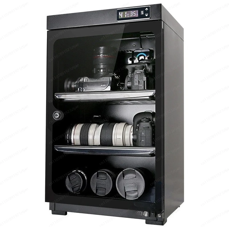 60L Large Capacity Electronic Dry Cabinet, Moisture Proof Box for DSLR Camera Lens Stamp Tea Instrument Storage