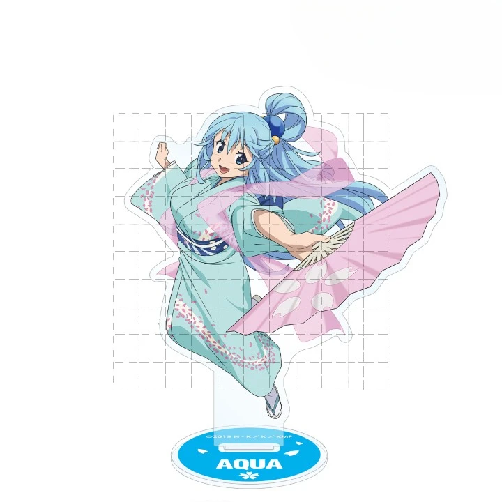 Gioco Satou Kazuma Aqua Megumin Dukunesu Darkness Yunyun acrilico Stand Doll Anime Figure Model Plate Cosplay Toy Gift