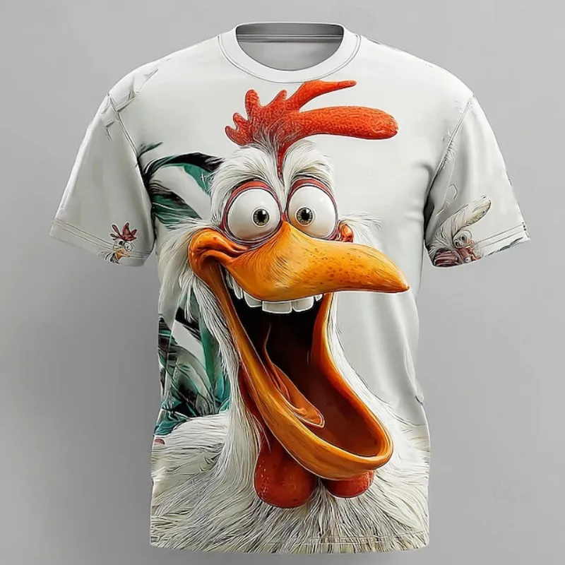

Cute Animal Graphic Men's Women's T-Shirt Summer Outdoor Daily Casual Round Neck Short Sleeve Tees Fashion Breathable Unisex Top