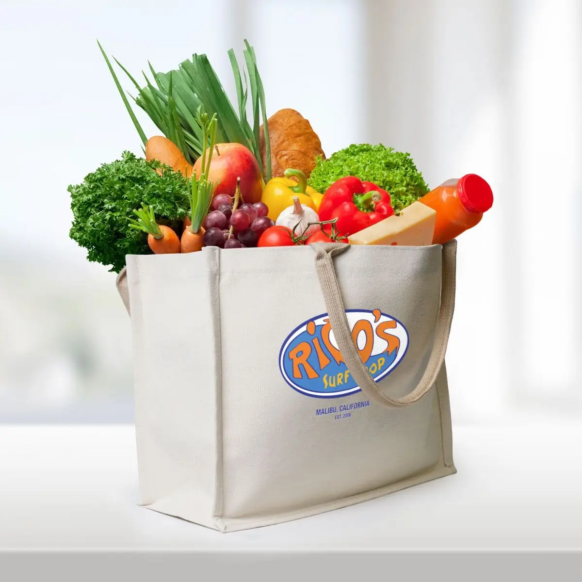 Beachside Surf Shop Tote Bag tote bag screen Women's beach bags shopper bag women Women's bags