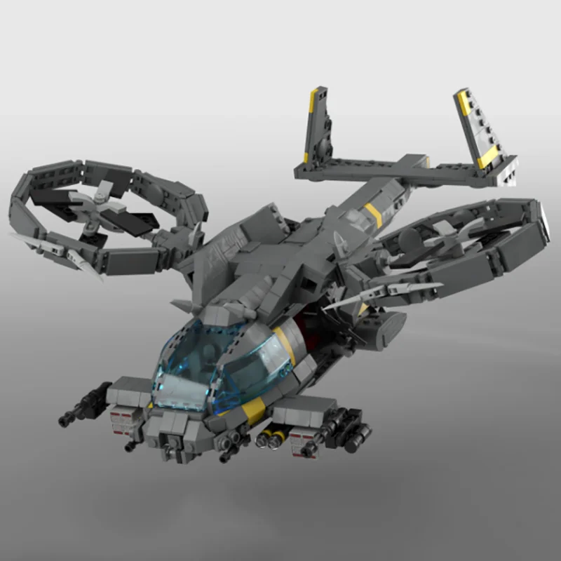 MOC Building Block Breaking SA-9 Kestrel Gunship Model Avatard Science Fiction Spacecraft Brick DIY Assembly Toy Gift 1334PCS