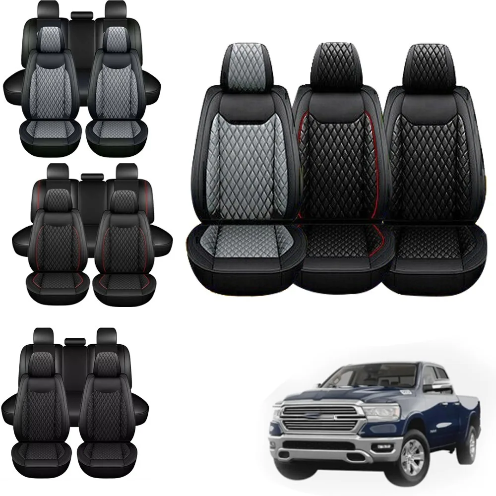 

Чехлы на сиденья из искусственной кожи для пикапов Dodge Ram 1500 2500 3500 2009-2025 (5 мест)