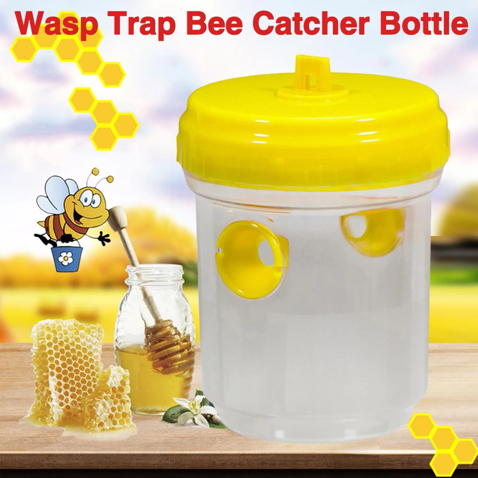 Hanging Plastic Asian Hornet Catcher Wasp Trap Fly Killer Anti Bee Killing Mosquito Yellow Jacket Pest Control For Kitchen Garde